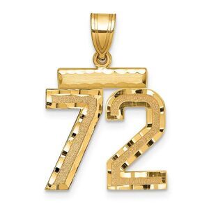 14K Yellow Gold, Varsity Collection, Medium D/C Pendant Number 72